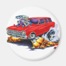 1962-65 Nova Red Wagon Refrigerator Magnet