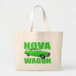 1963 chevy II nova wagon longroof neon green Tote Bags