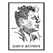 1963 profile of John F. Kennedy Post Cards