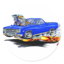 1964-65 El Camino Blue Truck Round Sticker