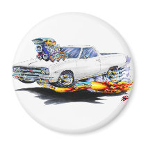 1964-65 El Camino White Truck Refrigerator Magnet