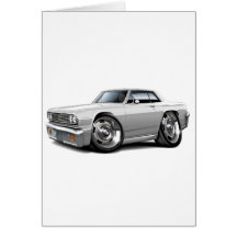 1964 Chevelle White Car Greeting Cards