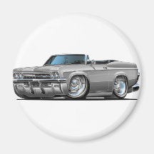 1965-66 Impala Silver Convertible Refrigerator Magnets