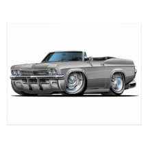 1965-66 Impala Silver Convertible Postcard