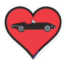1965 jaguar xke heart sticker