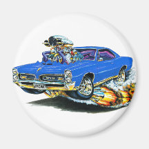 1966-67 GTO Blue Car Magnet