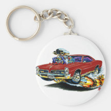1966-67 GTO Maroon Car Keychains