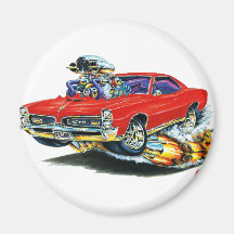 1966-67 GTO Red Car Refrigerator Magnets