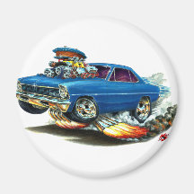 1966-67 Nova Blue Car Magnets