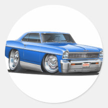 1966-67 Nova Blue Car Sticker