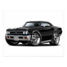 1966 Chevelle Black Car Postcards