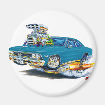 1966 Chevelle Teal Car Magnets