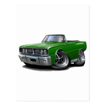 1966 Coronet Green Convertible Post Card