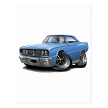 1966 Coronet Lt Blue Car Post Card