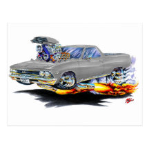 1966 El Camino Grey Truck Postcard