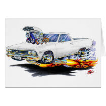1966 El Camino White Truck Greeting Cards