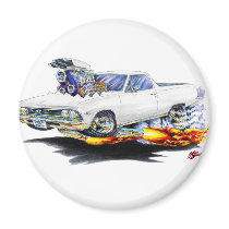 1966 El Camino White Truck Magnets
