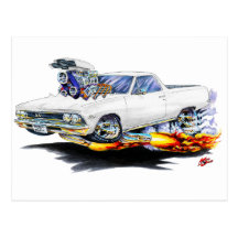 1966 El Camino White Truck Post Card