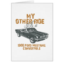 1966 Ford Mustang Convertible Greeting Card
