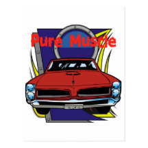 1966 GTO Muscle Car Postcard