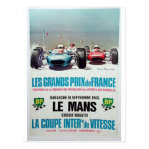 1966 lemans advertisement postcards