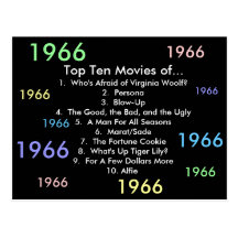 1966 Movies Post Cards