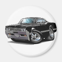 1966 Olds Cutlass Black Car Magnets