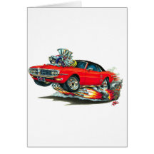 1967-68 Firebird Red-Black Top Greeting Cards