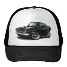 1967-69 Barracuda Black Car Mesh Hats