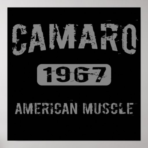 1967 Camaro American Muscle Poster