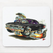 1967 Chevelle Black Car Mousepad