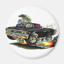 1967 Chevelle Black Convertible Magnets