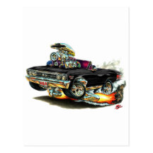 1967 Chevelle Black Convertible Post Cards