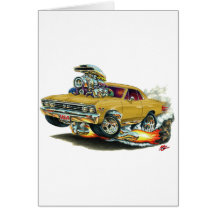 1967 Chevelle Gold Car Card