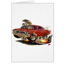 1967 Chevelle Maroon Car Greeting Cards