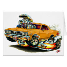 1967 Chevelle Orange Car Card