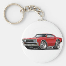 1967 Chevelle Red Car Keychain