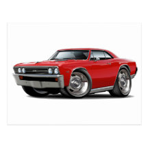 1967 Chevelle Red Car Postcards