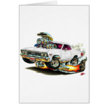 1967 Chevelle White Car Greeting Card
