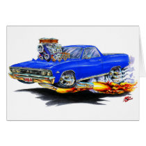 1967 El Camino Blue Truck Card