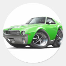 1968-69 AMX Lime-Black Car Stickers