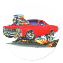 1968-69 El Camino Red Truck Round Sticker