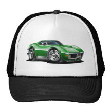 1968-72 Corvette Green Car Hats
