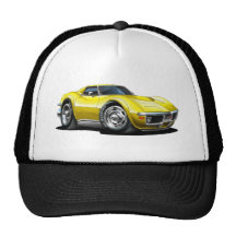 1968-72 Corvette Yellow Car Hats