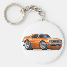 1968 Camaro Orange-White Car Keychains