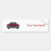 1968 Chevelle SS: Candy Apple Finish Bumper Stickers