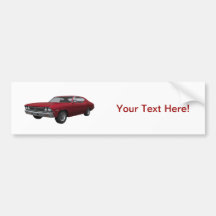 1968 Chevelle SS: Candy Apple Finish Bumper Stickers