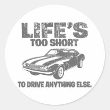 1968 Chevrolet Camaro Z28 Round Sticker