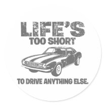 1968 Chevrolet Camaro Z28 Round Sticker