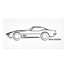 1968 Corvette Hardtop BLK Photo Card
